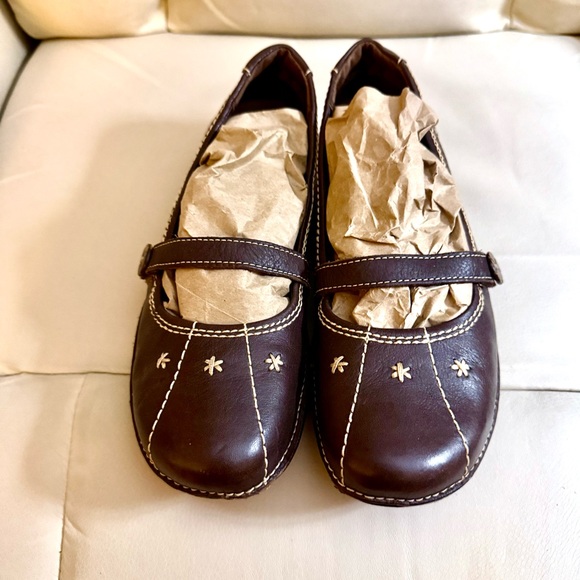 THOM McAN SHOES BEOWN LEATHER MARY JANES MOCCASINS LOAFERS SIZE 8 - Picture 2 of 5